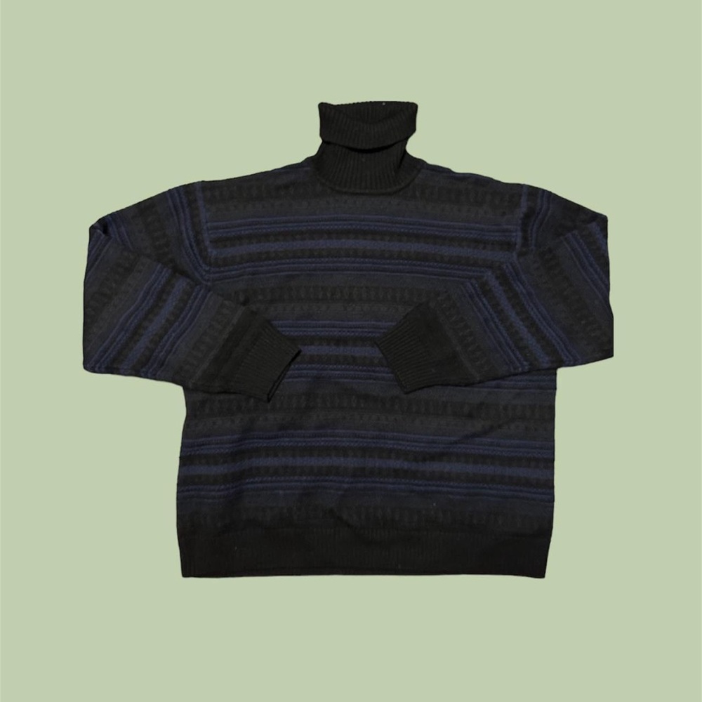 🌥️fair isle printed turtle neck oversized sweater